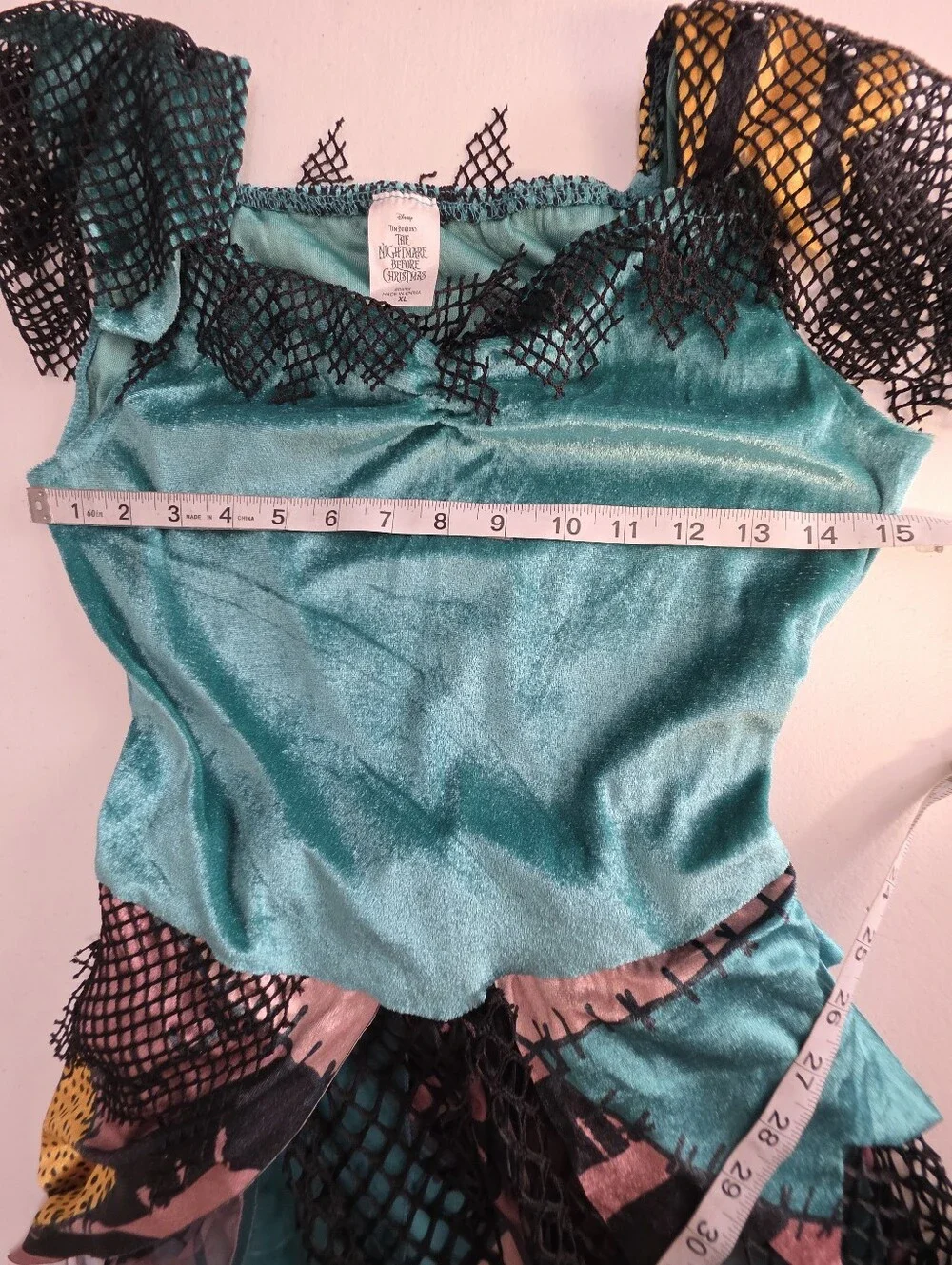 Disney Nightmare Before Christmas Sally Costume Girls XL Halloween Dress